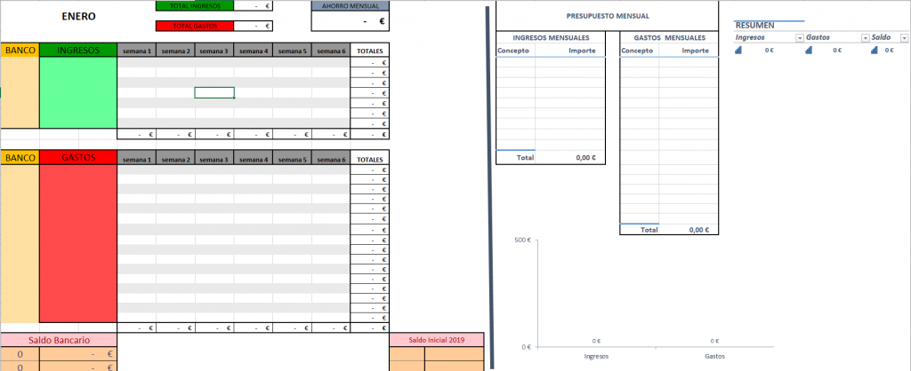 Plantilla Excel contabilidad domestica